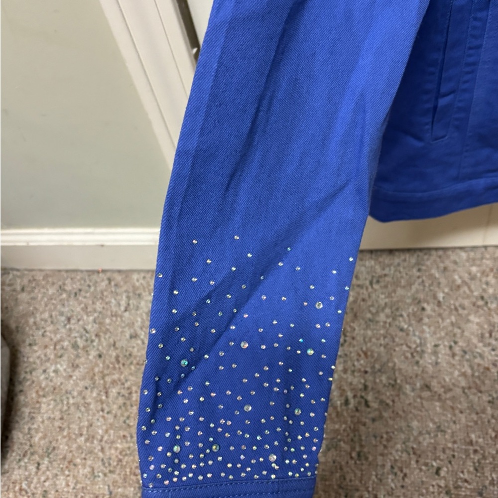 Ethyl Blue/Purple Studded Denim Jacket - Picture 4 of 5